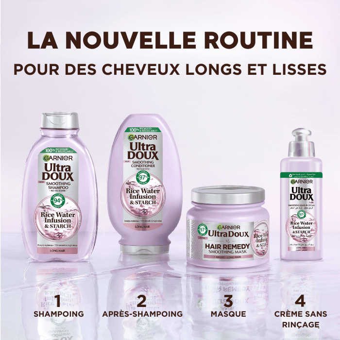 GARNIER ULTRA DOUX Rice Water SHAMPOOING INFUSION D’EAU DE RIZ & AMIDON 400ML shampoing