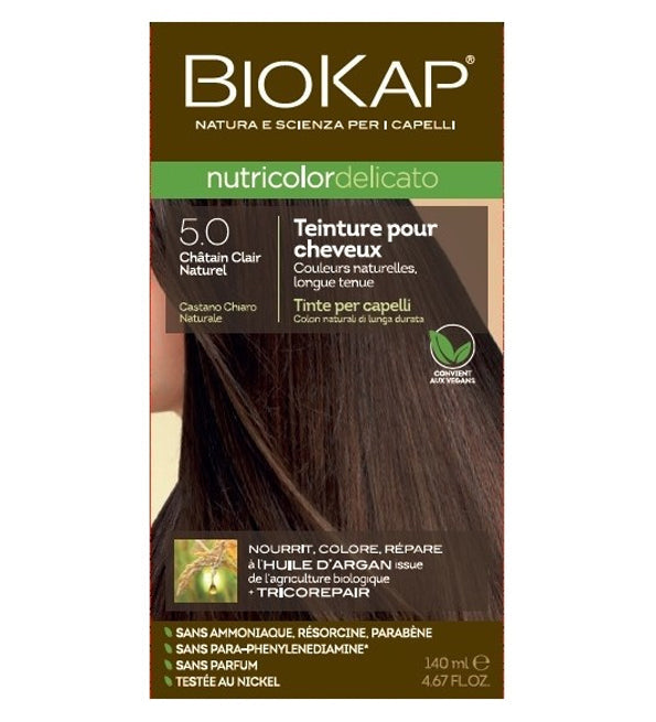Biokap – Nutricolor Delicato 5.0 Châtain clair naturel Cheveux