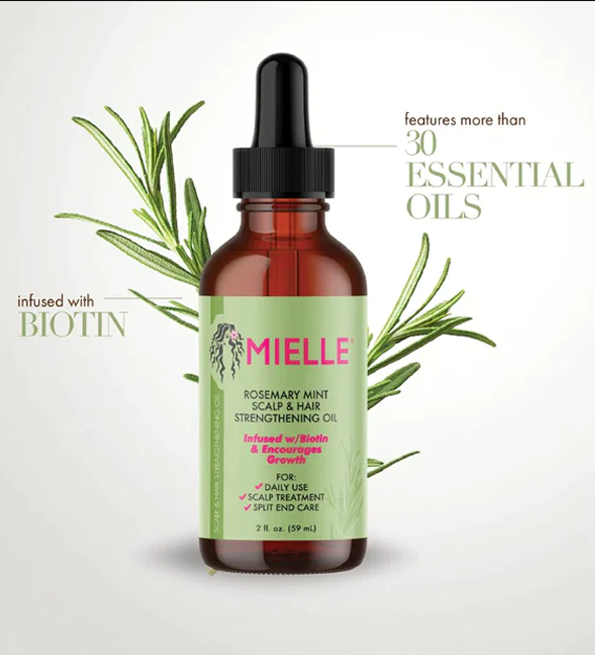 MIELLE HUILE FORTIFIANTE ROMARIN MENTHE CUIR CHEVELU ET CHEVEUX HUILE FORTIFIANTE 59ML Cheveux