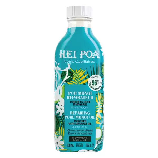 HEI POA SOIN CAPILLAIRE-PUR MONOI DE TAHITI CHEVEUX SECS ET ABIMES 100ML huile bronzage
