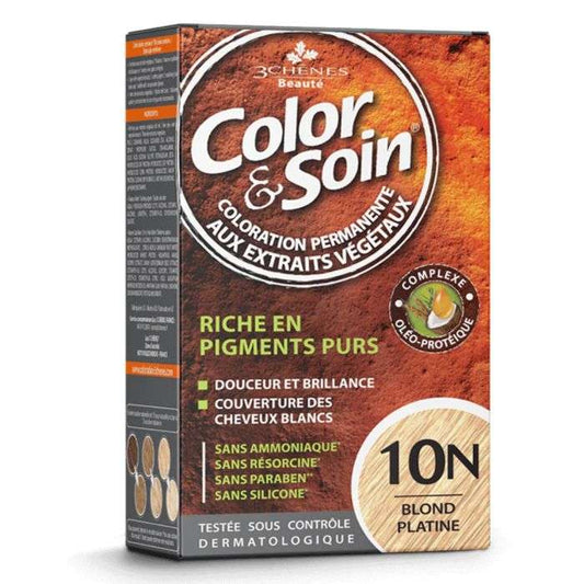 COLOR ET SOIN COLORATION PERMANENTE BLOND PATINE 10 N 135 ML Cheveux
