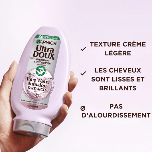 GARNIER ULTRA DOUX Rice Water Infusion & Starch Conditioner 200ML Après-shampooing