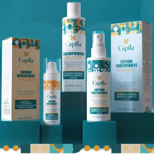 Capila Shampoing 200ml+ Lotion 125ml+ Serum 30ml Pack Anti-Chute cheveux