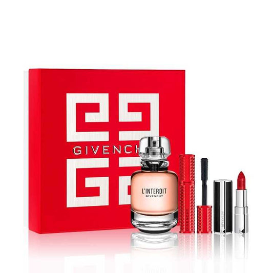 جيفنشي مجموعة لو إنتيرديت أو دو برفيوم - 50 مل + أحمر شفاه + ماسكارا Perfumes & Body Sprays